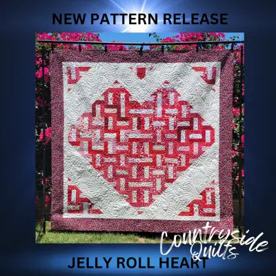 JELLY ROLL HEART QUILT