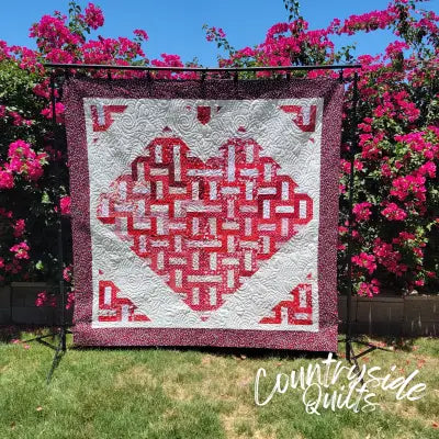 JELLY ROLL HEART QUILT