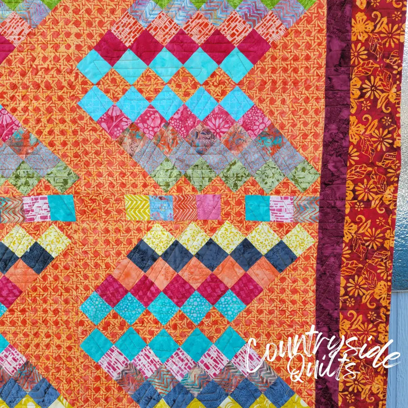 JELLY ROLL® SQUARES ON POINT Quilt Pattern 85035 3DQ6980