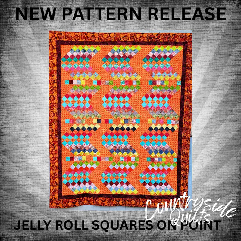 JELLY ROLL® SQUARES ON POINT Quilt Pattern 85035 3DQ6980