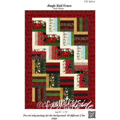 Jingle Rail Fence Quilt Pattern