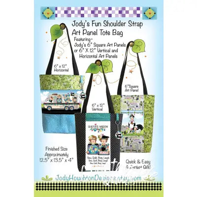 Jodys Fun Shoulder Strap Art Panel Tote Bag