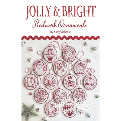 Jolly & Bright Redwork Ornaments