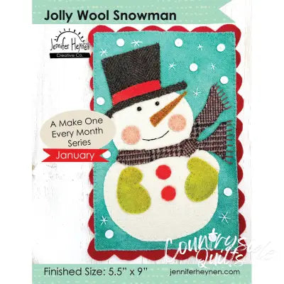 Jolly Wool Snowman A Make One Every Month Pattern January