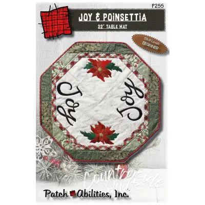 Joy and Poinsettia 22 table mat"