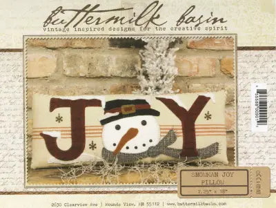 JOY Snowman Pillow