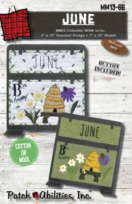 June Calendar Series Block of the Month with Buttons
