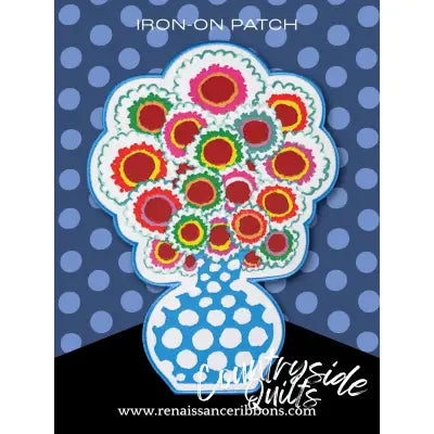 Kaffe Fassett and Oliso Bouquet Patch 3-1/2in x 5in