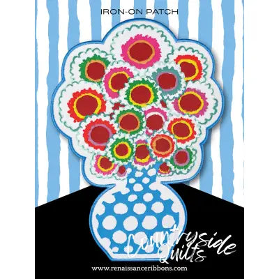 Kaffe Fassett and Oliso Bouquet Patch 5in x 7in