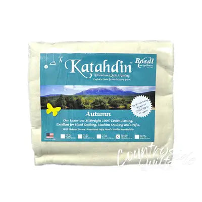 Katahdin Premium 100% Cotton Batting - Autumn 4oz - 108in x 90in