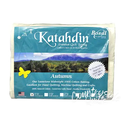 Katahdin Premium 100% Cotton Batting - Autumn 4oz - 45in x 60in