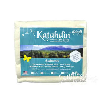 Katahdin Premium 100% Cotton Batting - Autumn 4oz - 72in x 90in