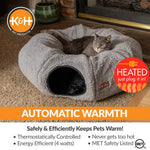 K&H Thermo-Kitty Heated Cat Tunnel – Indoor Heated Cat Bed and Play Tunnel with Machine Washable Pillow
