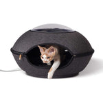 K&H Thermo-Lookout Pod Heated Cat Bed – Indoor Heated Cat Cave with Window, Removable Cushion, Cozy & Energy-Efficient