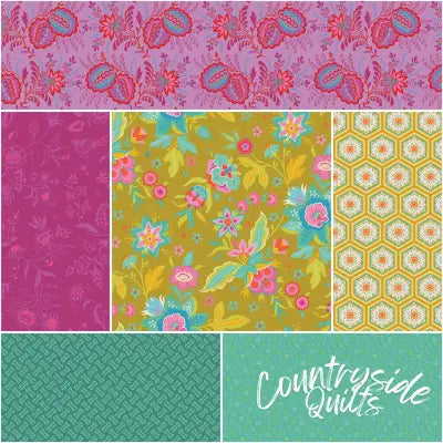 Kipling Gardens 1 Yard Bundle Curry, 6 Pcs.