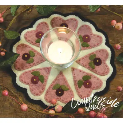 Kit Candle Mat Hearts and Flowers