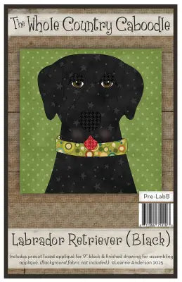 Labrador Retriever Black Precut Fused Applique Pack