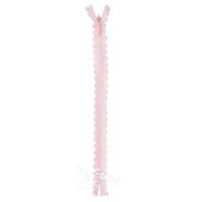 Lace Zipper 60cm Pink