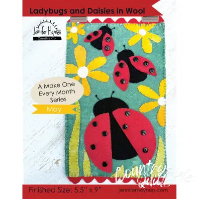 Ladybugs and Daisies in Wool A Make One Every Month Pattern May