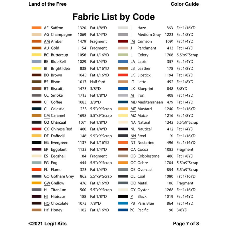 Land of the Free Quilt Kit QK020