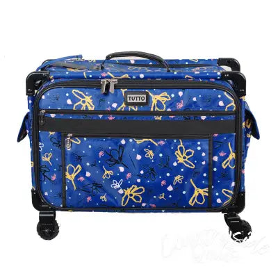 Large Blue Yellow Daisies Machine On Wheels