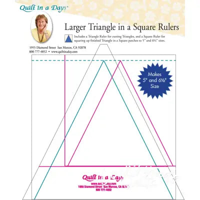 Larger Triangle in a Square Ruler