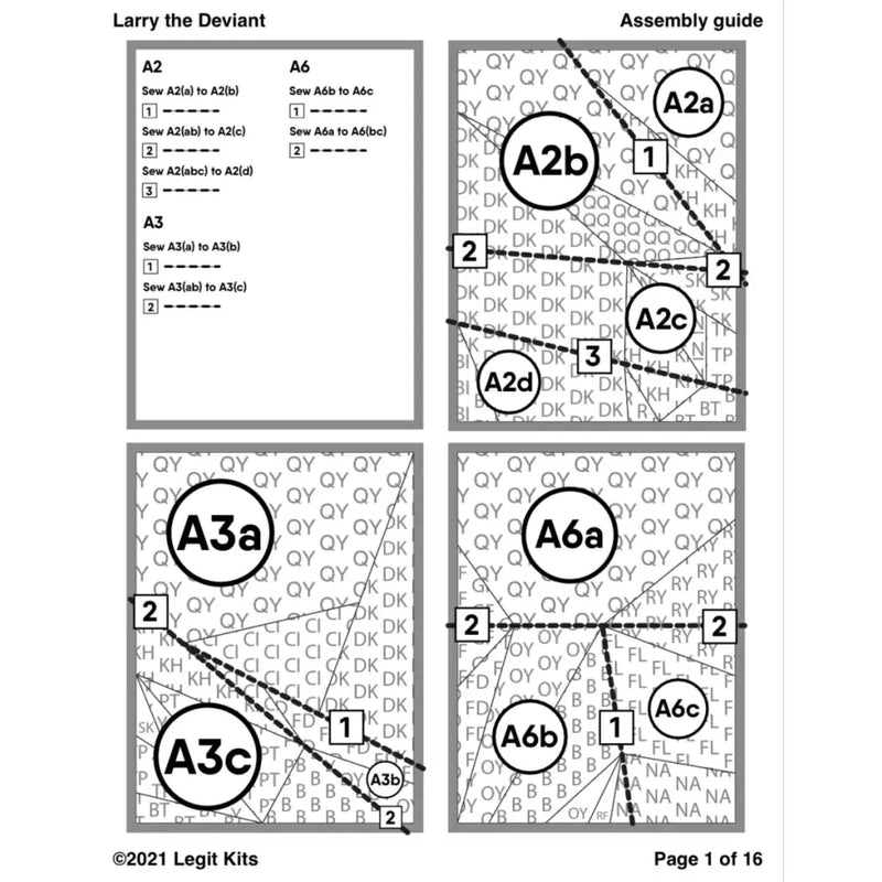 Larry the Deviant Quilt Kit QK019