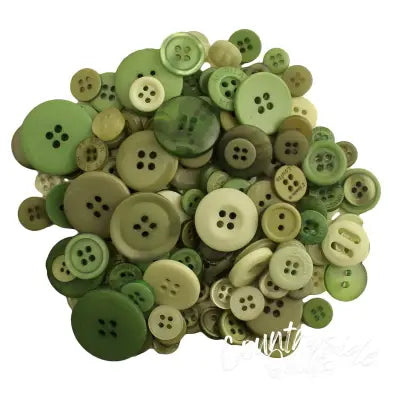 Leafy Green Buttons in Mason Jar