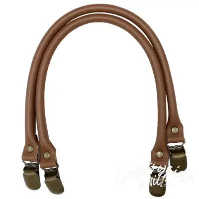 Leather Like 16in Purse Handles Brown