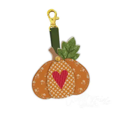 Lori Holt Leather Pumpkin Charm