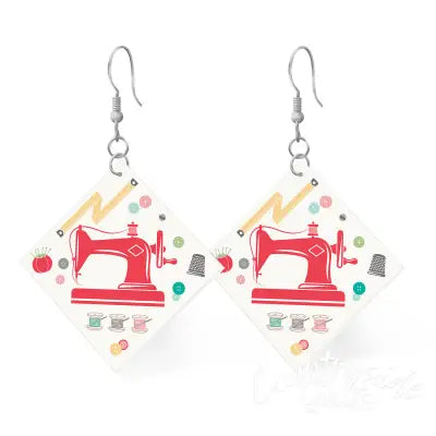 Leather Square Earrings My Happy Place