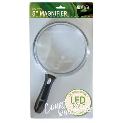 LED Magnifier 5in Round Black