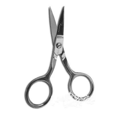 Left-Handed Curved Fine Tip Large Ring Scissors 4in