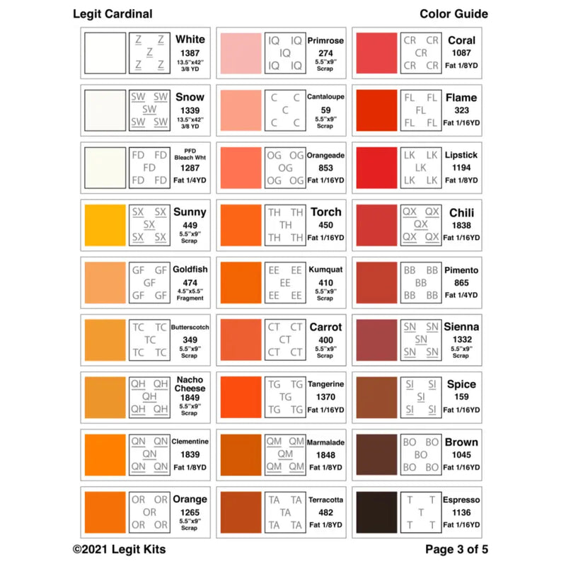 Legit Cardinal Quilt Kit QK028