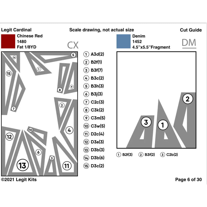 Legit Cardinal Quilt Kit QK028