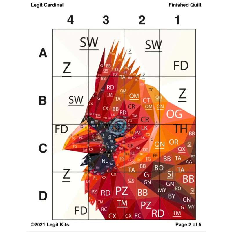 Legit Cardinal Quilt Kit QK028