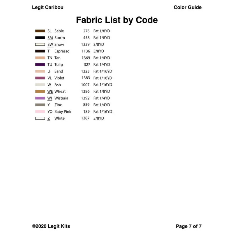 Legit Caribou Pattern PT012