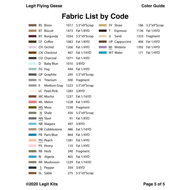 Legit Flying Geese Pattern PT010
