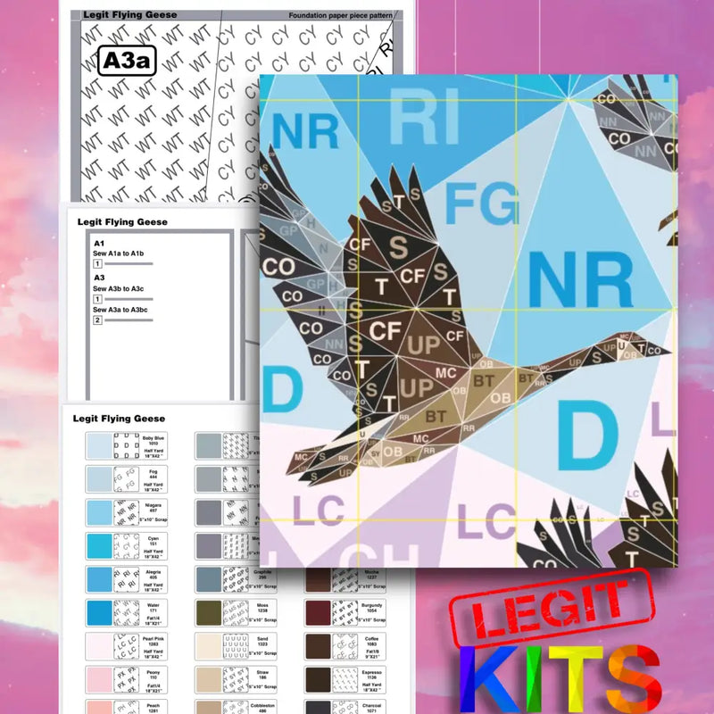Legit Flying Geese Quilt Kit QK010