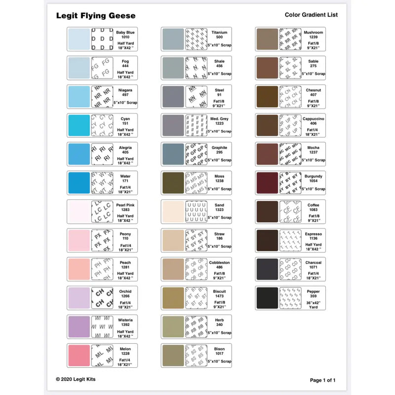 Legit Flying Geese Quilt Kit QK010