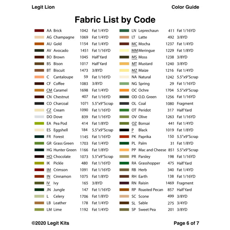 Legit Lion Full Quilt Kit QK006