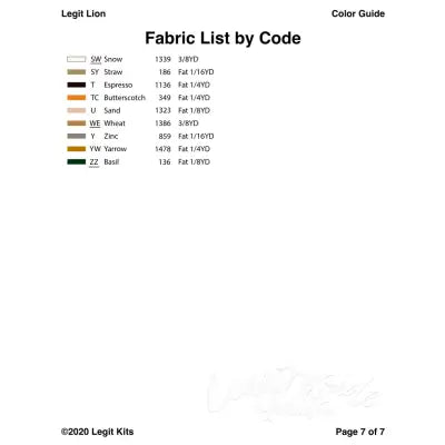 Legit Lion Full Quilt Kit