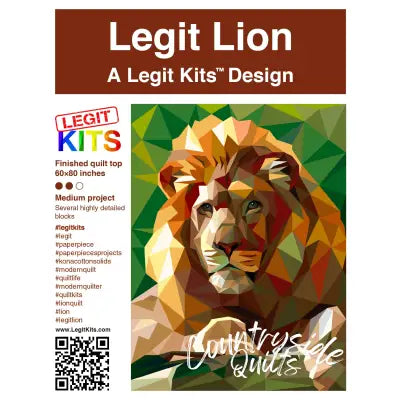 Legit Lion Full Quilt Kit