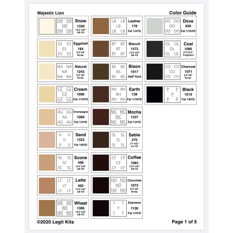Legit Lion Full Quilt Kit QK006
