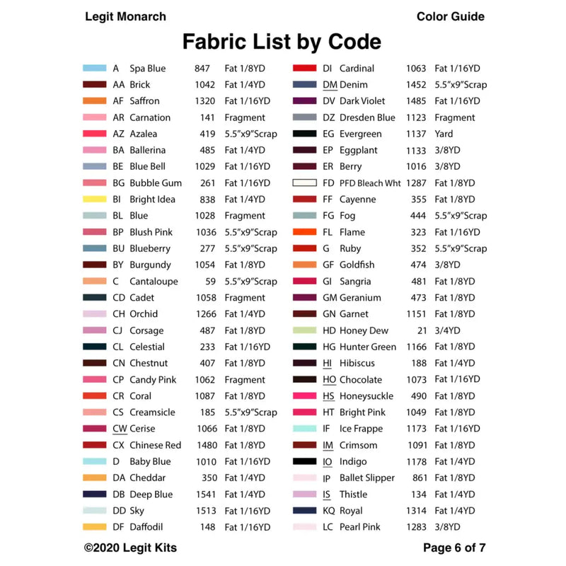 Legit Monarch Quilt Kit QK011