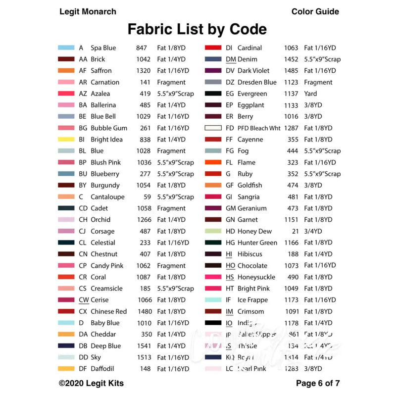 Legit Monarch Quilt Kit QK011