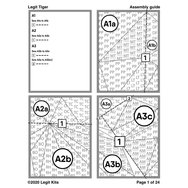Legit Tiger Quilt Kit QK015