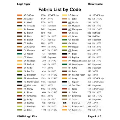 Legit Tiger Quilt Kit