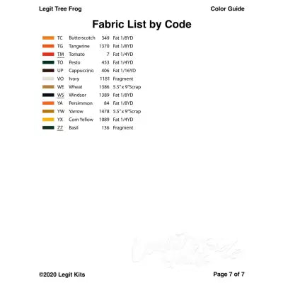 Legit Tree Frog Pattern