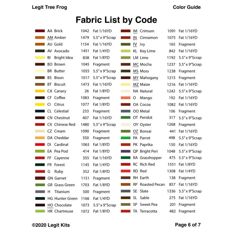 Legit Tree Frog Pattern PT014